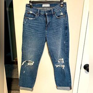 Abercrombie & fitch the boyfriend mid rise sz 25